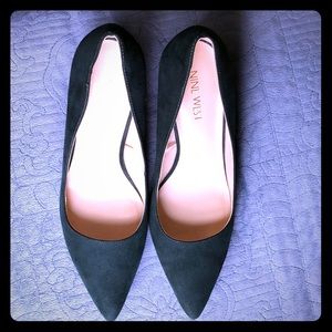 Emerald green, Nine West pumps.
